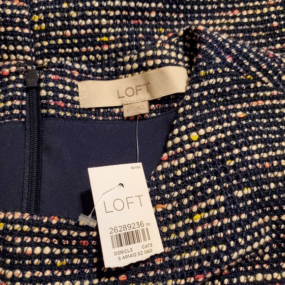 Loft Rainbow Boucle Shift Dress Womens Sz 6 NWT - Picture 5 of 8